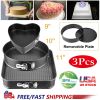 Non-stick Springform Cake Pan Leakproof 9"10"11" Bakeware Pan w/ Removable Bottom 3Pcs/Set