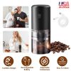 Electric Cordless Coffee Bean Grinder Rechargeable Battery 5 Levels Coarseness Ceramic Core Portable Coffee Grinder With Removable Cup For Espresso Co