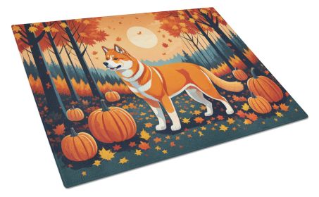 Akita Fall Glass Cutting Board Large Decorative Tempered Glass Kitchen Cutting and Serving Board Large Size Chopping Board