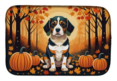 Beagle Fall Dish Drying Mat Absorbent Dish Drying Mat Pad for Kitchen Counter Dish Drainer Mat for Countertop, 14 x 21, Multicolor