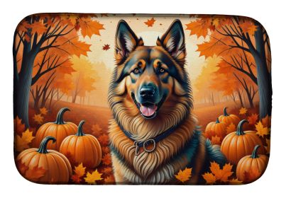 Belgian Tervuren Fall Dish Drying Mat Absorbent Dish Drying Mat Pad for Kitchen Counter Dish Drainer Mat for Countertop, 14 x 21, Multicolor