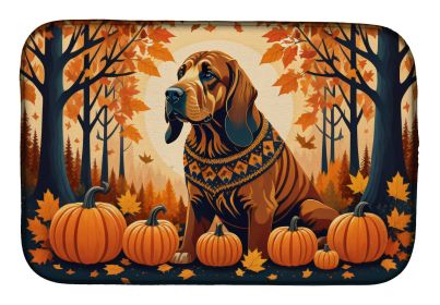 Bloodhound Fall Dish Drying Mat Absorbent Dish Drying Mat Pad for Kitchen Counter Dish Drainer Mat for Countertop, 14 x 21, Multicolor