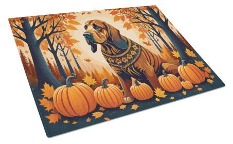 Bloodhound Fall Glass Cutting Board Large Decorative Tempered Glass Kitchen Cutting and Serving Board Large Size Chopping Board