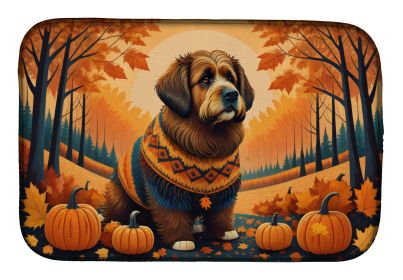 Briard Fall Dish Drying Mat Absorbent Dish Drying Mat Pad for Kitchen Counter Dish Drainer Mat for Countertop, 14 x 21, Multicolor