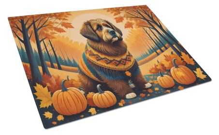 Briard Fall Glass Cutting Board Large Decorative Tempered Glass Kitchen Cutting and Serving Board Large Size Chopping Board