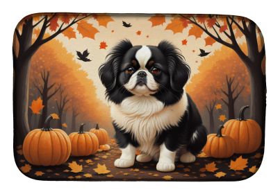 Japanese Chin Fall Dish Drying Mat Absorbent Dish Drying Mat Pad for Kitchen Counter Dish Drainer Mat for Countertop, 14 x 21, Multicolor