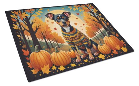 Miniature Pinscher Fall Glass Cutting Board Large Decorative Tempered Glass Kitchen Cutting and Serving Board Large Size Chopping Board