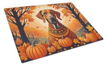 Rhodesian Ridgeback Fall Glass Cutting Board Large Decorative Tempered Glass Kitchen Cutting and Serving Board Large Size Chopping Board