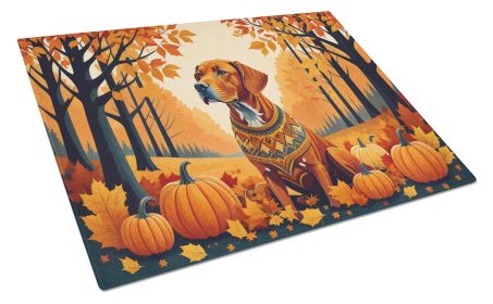 Vizsla Fall Glass Cutting Board Large Decorative Tempered Glass Kitchen Cutting and Serving Board Large Size Chopping Board