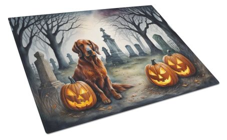 Irish Setter Spooky Halloween Glass Cutting Board Large Decorative Tempered Glass Kitchen Cutting and Serving Board Large Size Chopping Board