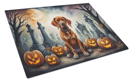 Vizsla Spooky Halloween Glass Cutting Board Large Decorative Tempered Glass Kitchen Cutting and Serving Board Large Size Chopping Board