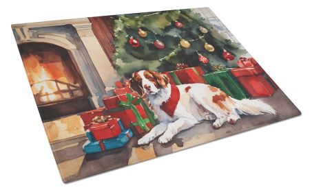 Brittany Cozy Christmas Glass Cutting Board Large Decorative Tempered Glass Kitchen Cutting and Serving Board Large Size Chopping Board