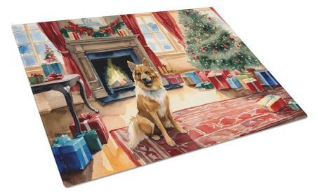 Finnish Spitz Cozy Christmas Glass Cutting Board Large Decorative Tempered Glass Kitchen Cutting and Serving Board Large Size Chopping Board