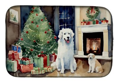 Kuvasz Cozy Christmas Dish Drying Mat Absorbent Dish Drying Mat Pad for Kitchen Counter Dish Drainer Mat for Countertop, 14 x 21, Multicolor