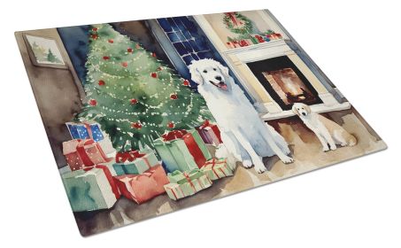 Kuvasz Cozy Christmas Glass Cutting Board Large Decorative Tempered Glass Kitchen Cutting and Serving Board Large Size Chopping Board