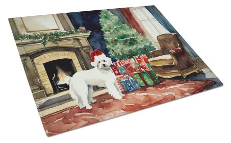 Maltese Cozy Christmas Glass Cutting Board Large Decorative Tempered Glass Kitchen Cutting and Serving Board Large Size Chopping Board