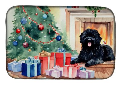 Puli Cozy Christmas Dish Drying Mat Absorbent Dish Drying Mat Pad for Kitchen Counter Dish Drainer Mat for Countertop, 14 x 21, Multicolor