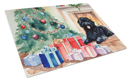 Puli Cozy Christmas Glass Cutting Board Large Decorative Tempered Glass Kitchen Cutting and Serving Board Large Size Chopping Board