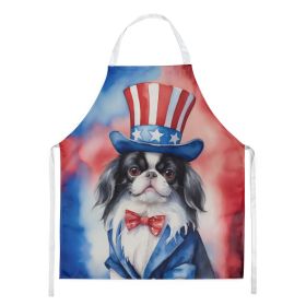 Japanese Chin Patriotic American Apron Cooking Kitchen Server Baking Crafts Gardening for Adult Women Men, Unisex, Large, Multicolor