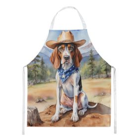 American English Coonhound Cowboy Welcome Apron Cooking Kitchen Server Baking Crafts Gardening for Adult Women Men, Unisex, Large, Multicolor