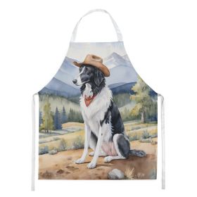 Borzoi Cowboy Welcome Apron Cooking Kitchen Server Baking Crafts Gardening for Adult Women Men, Unisex, Large, Multicolor