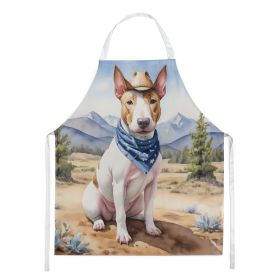 Bull Terrier Cowboy Welcome Apron Cooking Kitchen Server Baking Crafts Gardening for Adult Women Men, Unisex, Large, Multicolor