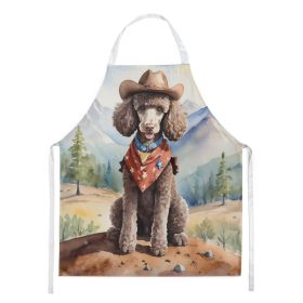 Poodle Cowboy Welcome Apron Cooking Kitchen Server Baking Crafts Gardening for Adult Women Men, Unisex, Large, Multicolor
