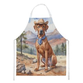 Rhodesian Ridgeback Cowboy Welcome Apron Cooking Kitchen Server Baking Crafts Gardening for Adult Women Men, Unisex, Large, Multicolor