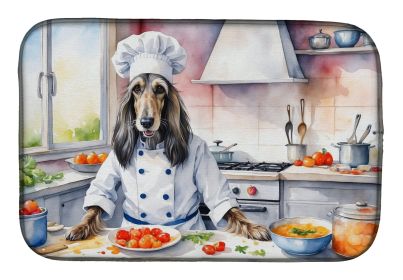 Afghan Hound The Chef Dish Drying Mat Absorbent Dish Drying Mat Pad for Kitchen Counter Dish Drainer Mat for Countertop, 14 x 21, Multicolor