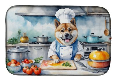 Akita The Chef Dish Drying Mat Absorbent Dish Drying Mat Pad for Kitchen Counter Dish Drainer Mat for Countertop, 14 x 21, Multicolor