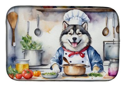 Alaskan Malamute The Chef Dish Drying Mat Absorbent Dish Drying Mat Pad for Kitchen Counter Dish Drainer Mat for Countertop, 14 x 21, Multicolor