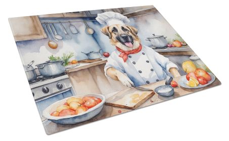 Anatolian Shepherd The Chef Glass Cutting Board Decorative Tempered Glass Kitchen Cutting and Serving Board Large Size Chopping Board