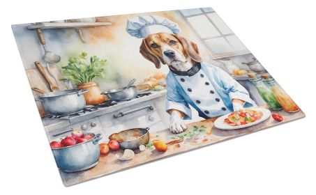 Beagle The Chef Glass Cutting Board Decorative Tempered Glass Kitchen Cutting and Serving Board Large Size Chopping Board