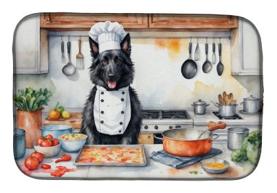 Belgian Sheepdog The Chef Dish Drying Mat Absorbent Dish Drying Mat Pad for Kitchen Counter Dish Drainer Mat for Countertop, 14 x 21, Multicolor
