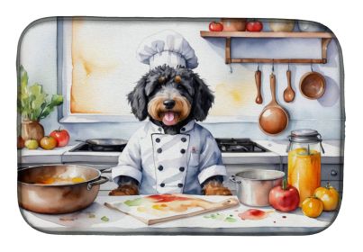 Bernedoodle The Chef Dish Drying Mat Absorbent Dish Drying Mat Pad for Kitchen Counter Dish Drainer Mat for Countertop, 14 x 21, Multicolor