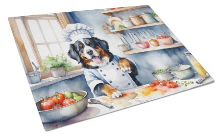 Bernese Mountain Dog The Chef Glass Cutting Board Decorative Tempered Glass Kitchen Cutting and Serving Board Large Size Chopping Board
