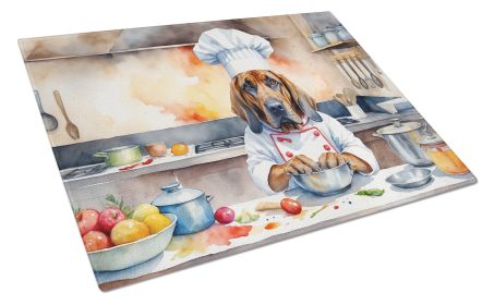 Bloodhound The Chef Glass Cutting Board Decorative Tempered Glass Kitchen Cutting and Serving Board Large Size Chopping Board