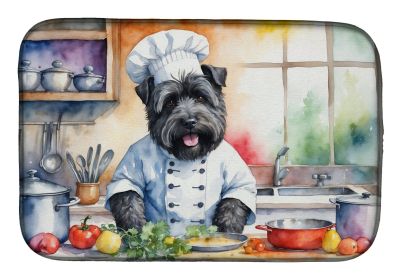Bouvier des Flandres The Chef Dish Drying Mat Absorbent Dish Drying Mat Pad for Kitchen Counter Dish Drainer Mat for Countertop, 14 x 21, Multicolor