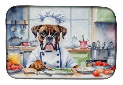 Boxer The Chef Dish Drying Mat Absorbent Dish Drying Mat Pad for Kitchen Counter Dish Drainer Mat for Countertop, 14 x 21, Multicolor