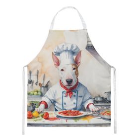 Bull Terrier The Chef Apron Cooking Kitchen Server Baking Crafts Gardening for Adult Women Men, Unisex, Large, Multicolor
