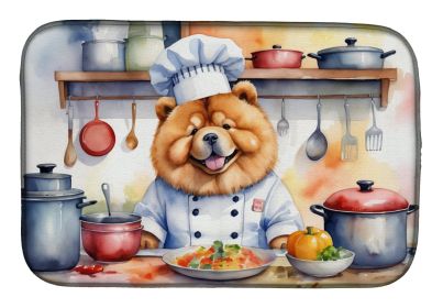 Chow Chow The Chef Dish Drying Mat Absorbent Dish Drying Mat Pad for Kitchen Counter Dish Drainer Mat for Countertop, 14 x 21, Multicolor