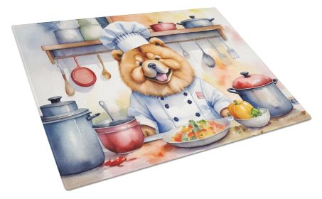 Chow Chow The Chef Glass Cutting Board Decorative Tempered Glass Kitchen Cutting and Serving Board Large Size Chopping Board