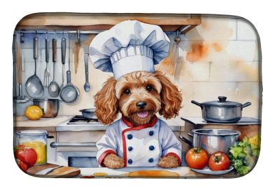 Cockapoo The Chef Dish Drying Mat Absorbent Dish Drying Mat Pad for Kitchen Counter Dish Drainer Mat for Countertop, 14 x 21, Multicolor