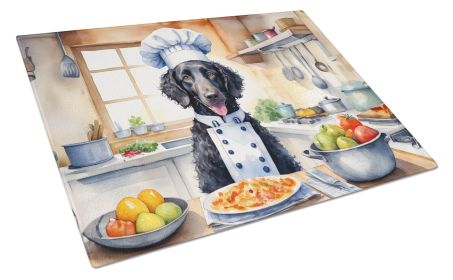 Curly-Coated Retriever The Chef Glass Cutting Board Decorative Tempered Glass Kitchen Cutting and Serving Board Large Size Chopping Board