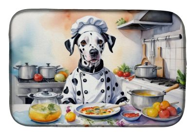 Dalmatian The Chef Dish Drying Mat Absorbent Dish Drying Mat Pad for Kitchen Counter Dish Drainer Mat for Countertop, 14 x 21, Multicolor