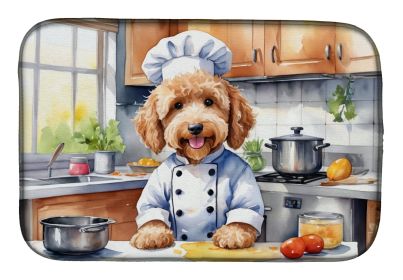 Goldendoodle The Chef Dish Drying Mat Absorbent Dish Drying Mat Pad for Kitchen Counter Dish Drainer Mat for Countertop, 14 x 21, Multicolor