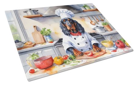 Gordon Setter The Chef Glass Cutting Board Decorative Tempered Glass Kitchen Cutting and Serving Board Large Size Chopping Board