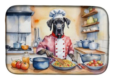 Great Dane The Chef Dish Drying Mat Absorbent Dish Drying Mat Pad for Kitchen Counter Dish Drainer Mat for Countertop, 14 x 21, Multicolor