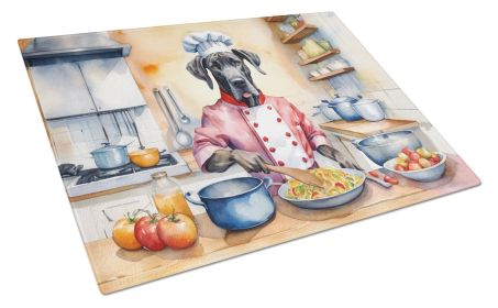 Great Dane The Chef Glass Cutting Board Decorative Tempered Glass Kitchen Cutting and Serving Board Large Size Chopping Board