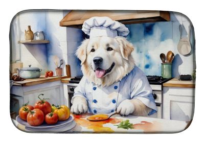 Great Pyrenees The Chef Dish Drying Mat Absorbent Dish Drying Mat Pad for Kitchen Counter Dish Drainer Mat for Countertop, 14 x 21, Multicolor